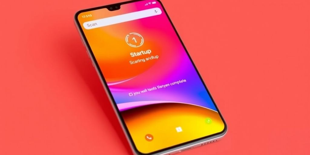 Android phone startup with scanning focus